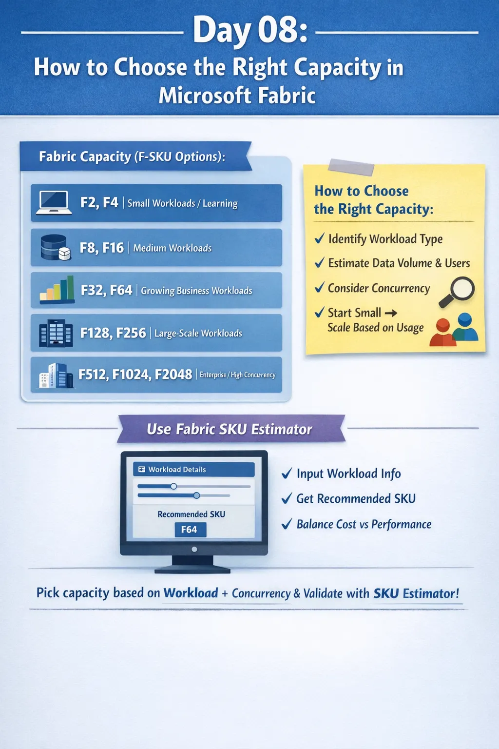 How to Choose the Right Capacity in Microsoft Fabric