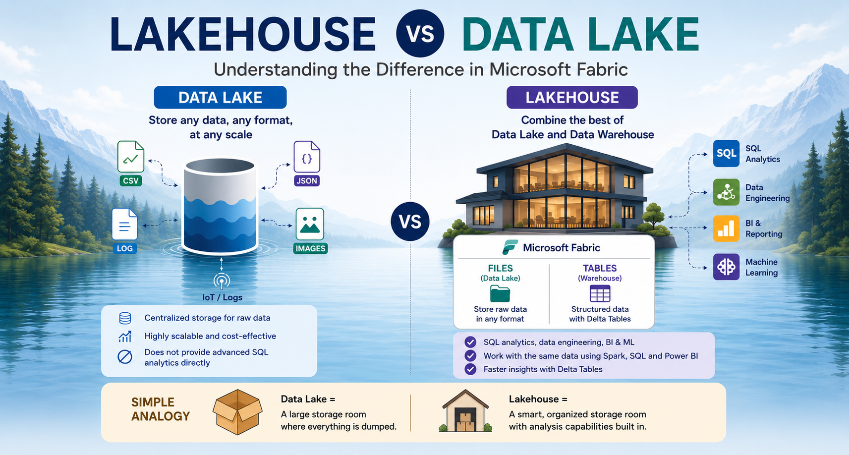 Lakehouse vs Data Lake